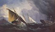 Haughton Forrest Shipwreck off a steep coast Spain oil painting artist